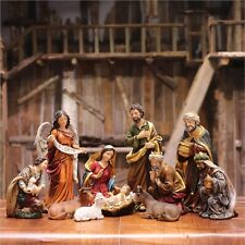 Zayton Nativity Set Christmas Indoor Scene Set 12.5 Inch 11 Pcs Figurines Holy F picture