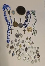 Vintage Religious Catholic Rosary, Medals, Pendants Lot Of 51 picture