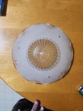 Vintage Antique 3 Hole Hanging Ceiling Lamp Shade Frosted Glass 10