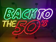 BACK TO THE 50's Neon Sign Light Beer Bar Pub Wall Decor Visual Artwork 17