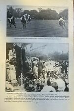1909 Vintage Magazine Illustration Meadowbrook Polo Team Harry Payne Whitney picture