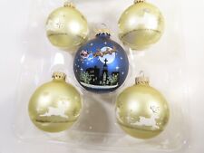 Vintage Blown Glass Christmas Ornaments Lot of 5 Krebs Matt Reindeer Santa C6720 picture