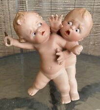 Rare Heubach Action Duo Naked Children In Action German Bisque picture