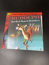 Rudolph The Red-Nose Reindeer Record 33 1/3 Rpm 252 With Book VINTAGE Disneyland picture