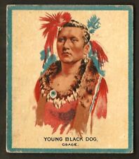 1930s? INDIAN GUM Card YOUNG BLACK DOG Osage V416 V254 ALLEN & GINTER Canada picture