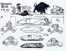 MICKEY'S RIVAL  Disney Animation Model Sheet PHOTOCOPY picture