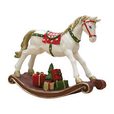 Christmas  Mini  Rocking Horse Ornaments Color Painted Resin Figurine  picture