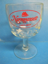RARE SWEET VINTAGE 1970'S NARRAGANSETT BEER GOBLET GLASS CRANSTON RHODE ISLAND picture