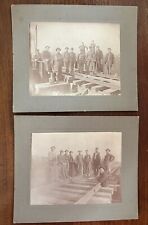 ATQ Turn of Century Occupational Photos Trestle RR Bridge Construction Workers picture