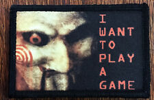 Jigsaw I Want to play a game Morale Patch Tactical Military Army Flag Saw Movie picture