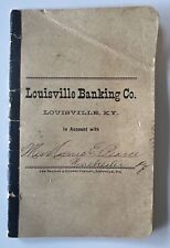 Vintage 1880s Louisville Banking Co Kentucky Bank Book Hand Written Finances picture