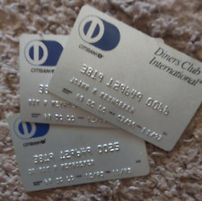 3 VINTAGE  DINERS CLUB CREDIT CARDS - USED - EXPIRED - NO VALUE picture