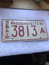 1980 Massachusetts Repair License Plate 3813 A picture