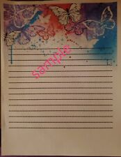 Butterfly lined stationary writing paper (25 Sheets)  8 ¹/² x 11  picture