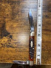 CASE XX KNIFE VINTAGE HALF WHITTLER 6208 RED JIGGED BONE PREOWNED - 1970 picture