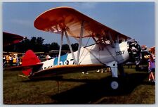 Biplane color photo photograph snapshot Boeing Stearman aviation picture