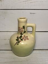 Beautiful VTG California Pottery Hand Painted Small Bud Vase With Floral Design picture