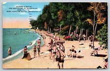 Postcard Number 2 Beach Beginning of Boardwalk Most Popular Beach Erie PA Posted picture