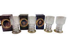  Set of 4 2001 Lord of The Rings Light Up Glass Goblets Burger King Cups (READ) picture