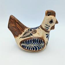 Charming vintage Tonalá pottery chicken signed Mexico Gardiel picture