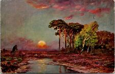 Sunset Lake Fine Art Vintage Postcard spc8 picture