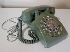 Vintage Bell System Avocado Green Rotory phone Rare W/Orig. Wall Cord MCM ITT picture