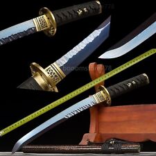 21“ Red& Blue Folded Damascus Steel Sharp Japanese Samurai Sword Katana Tanto picture