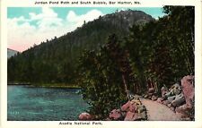 Vintage Postcard- Jordan Pond Path and South Bubble, Bar Harbor, Acadia National picture