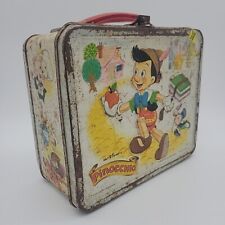 Vintage Disney Pinocchio Metal Lunchbox Aladdin 1971 No Thermos picture