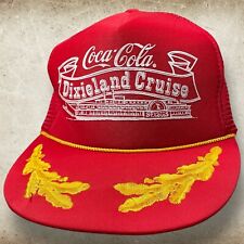 Vintage NWOT NOS Coca Cola Dixieland Cruise Trucker Snapback Hat Cap Brim Detail picture
