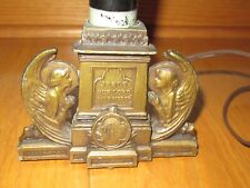 Antique Religious Catholic Lamp Light JHS Angel Praying Jesus Our Lord (M109) picture