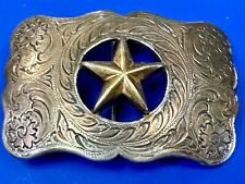 Nocona Texas Star cutout see through Gold and Silver Tone belt buckle picture