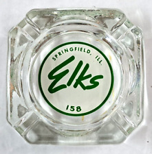 Vintage glass ashtray ELKS 158 Springfield Illinois, pre-owned picture