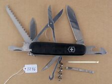 Victorinox Huntsman Swiss Army Pocket Knife - Black - Scissors Saw - Very Good picture