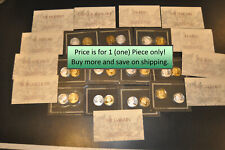 Franklin Mint 1 Pair EXCALIBUR Backgammon Pieces & Info card Gold Silver Brnz picture
