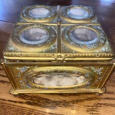 19th Century French (Ormolu?) Jewelry Box- Metal w/orig lining- Fit for a crown picture