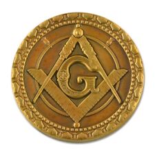 Time Patience Perseverance Masonic Coin - [Antique Brass Finish][2'' Diameter] picture