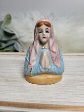 Vintage Hand Painted French Madonna Japan Virgin Mary Porcelain Bust Figurine picture
