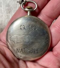 Zeppelin Hindenburg Pocket Watch Engraved “LZ129 N. A. F.  1929,” Watch By CYMA picture