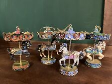 Set of 4 Bradford Edition Carousels Horse Vintage Ornaments picture