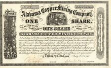Alabama Copper Mining Co. - Stock Certificate - Mining Stocks picture