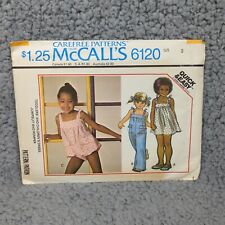 McCall's Sewing Pattern 6120 Toddlers Dress Jumpsuit And Romper Size 3 VTG 1978 picture