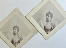 Minnie Stubbs Thorpe Antique Black and White Photo Pair, 1896 Portraits, Fancy picture