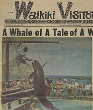 Vintage 1968 Whale Tale Sea Life Park Restaurant Guide Waikiki Visitor Newspaper picture