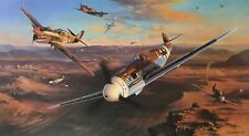 Desert Sharks and Eagles by Nicolas Trudgian autographed by Luftwaffe & RAF Aces picture