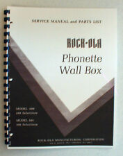 Rock-ola Service & Parts Manual Phonette Wall Box 500/1 picture