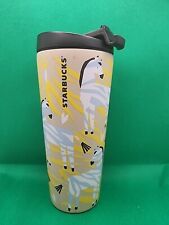 Starbucks Limited Travel Tumbler Insulated Cup 16oz 2017 Yellow Zebra Africa picture