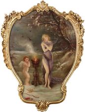 Psyche and Cupid Antique Oil Painting by Francisque-Edouard Bertier (1842–1925) picture