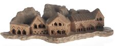 Carved Wood of Village and Canyon Miniature Detailed 6in Cliff Dwellings picture