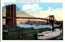 Vintage Postcard Brooklyn Bridge New York City NY New York c.1915-1930     K-476 picture